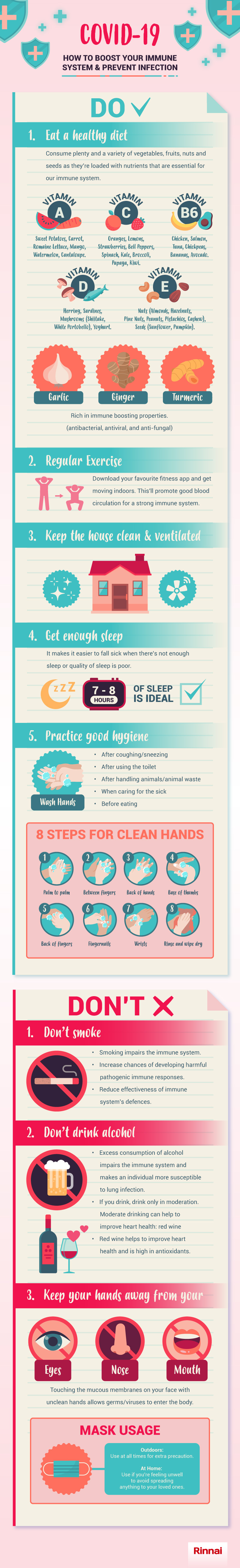 How to Boost Immune System & Prevent Infection (Infographic) | Rinnai ...